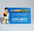 Die cut business card