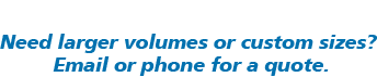 Need higher volumes of letterheads or custom sizes? Phone or email for a quote.